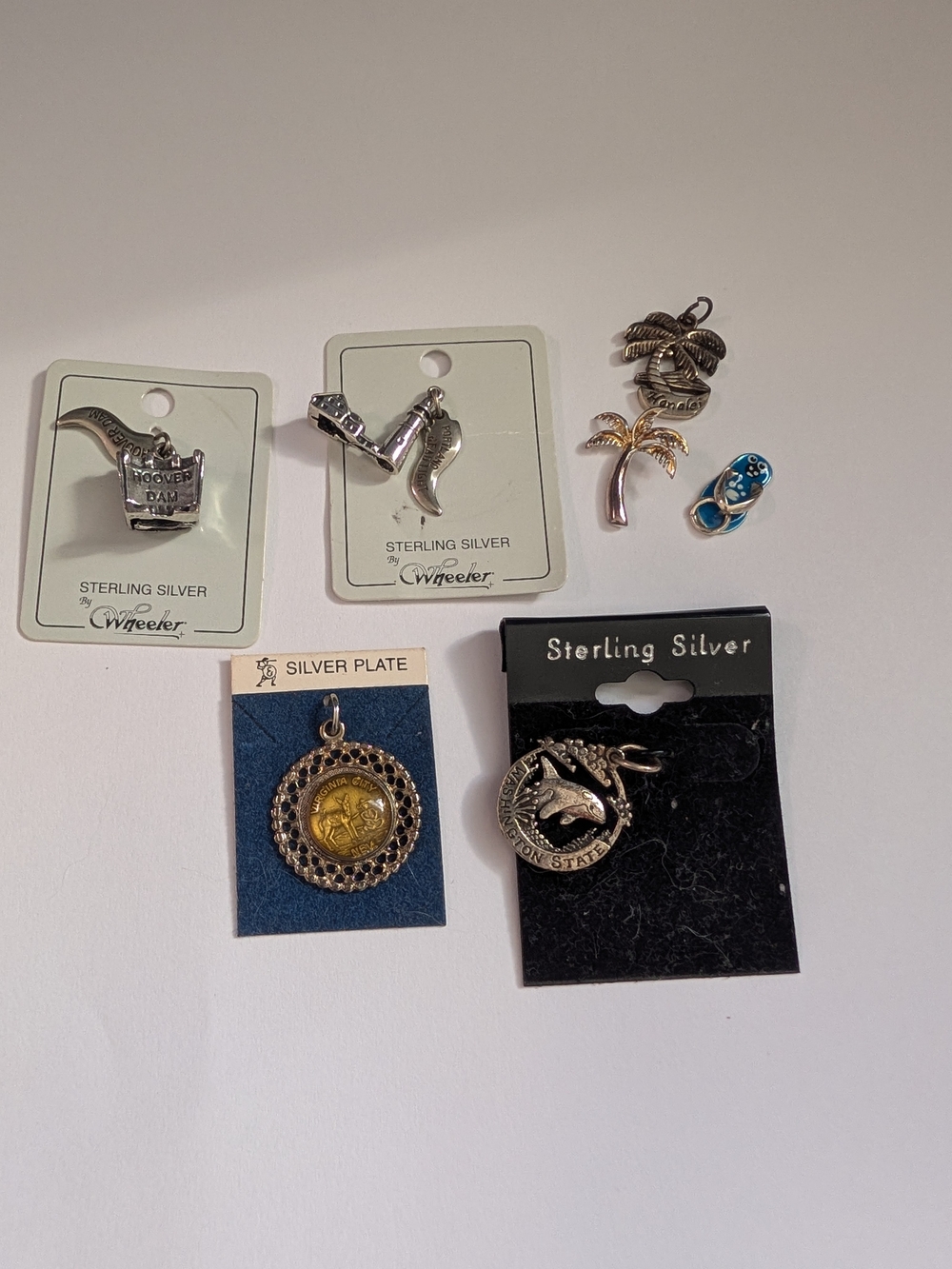 Sterling Silver Assorted Charms and Pendants - Mixed Silver and Gold-Tone